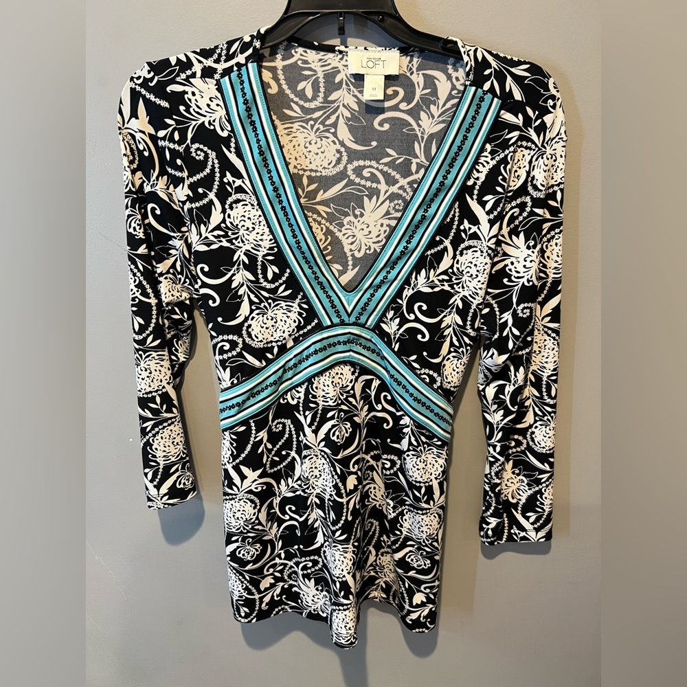 LOFT ANN TAYLOR WRAP SHIRT